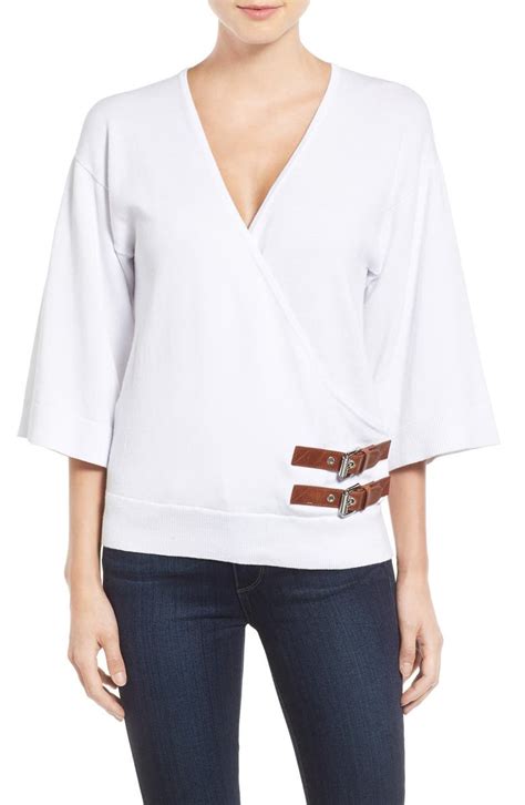 michael kors kimono v sweater|Cotton Jersey V.